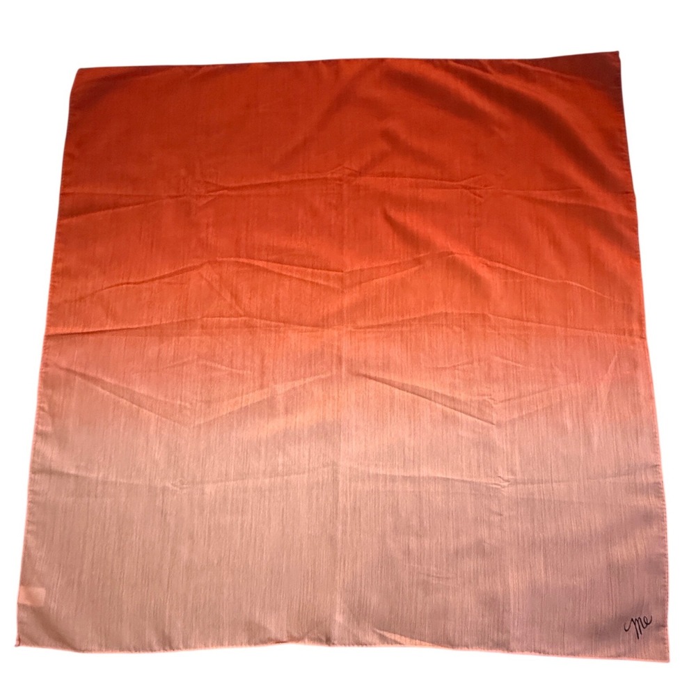 Me Ombre Pink Square Scarf 26" Rayon Nylon Deadstock
